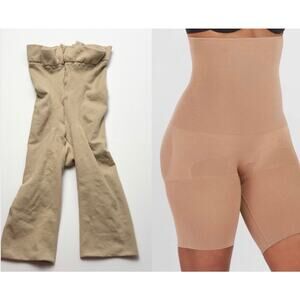 Assets Red Hot Label by Spanx Tights Size 2 Med Large Tan High Waisted Shapewear